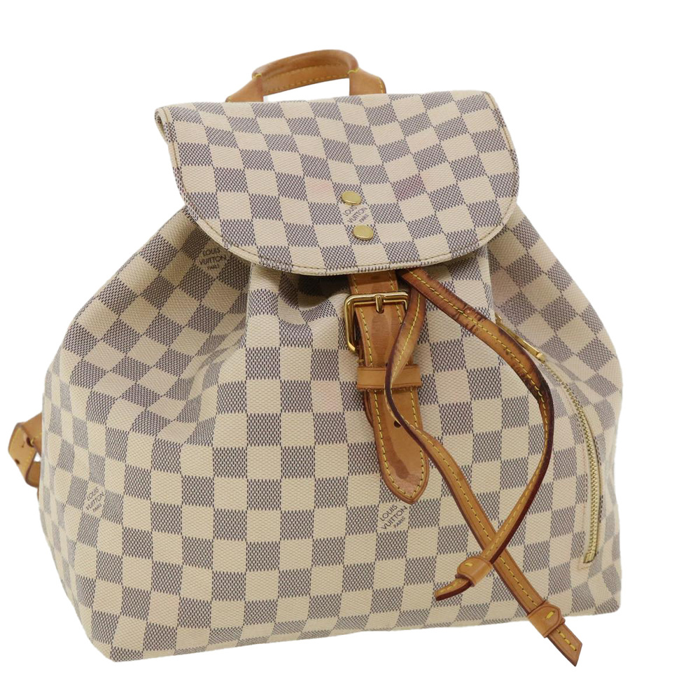 LOUIS VUITTON Damier Azur Speron Backpack N41578 LV Auth bs2469